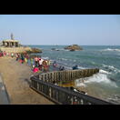 Kap Komorin, der südlichste Punkt (Kontinental-)Indiens, hier treffen das Arabische Meer, der Indische Ozean und der Golf von Bengalen aufeinander